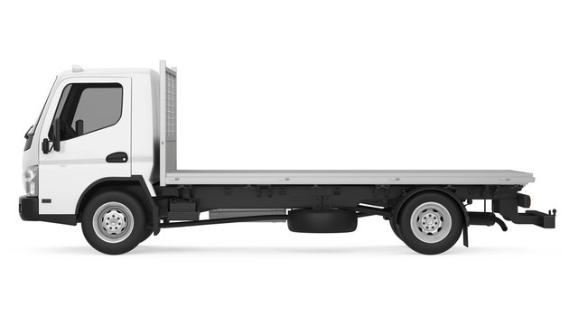 Flatbed Bodies - Professional multi-compartment commercial vehicle body with individual access doors